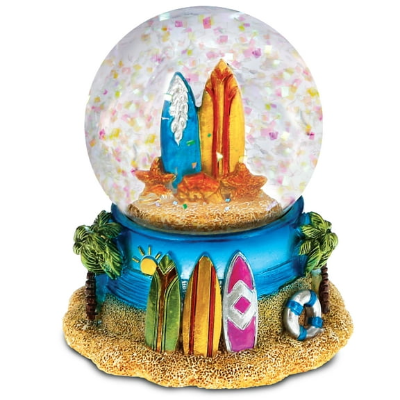 CoTa Global Resin Stone Cool Summer Surfboards Coastal Snow Globe (65mm), 4"