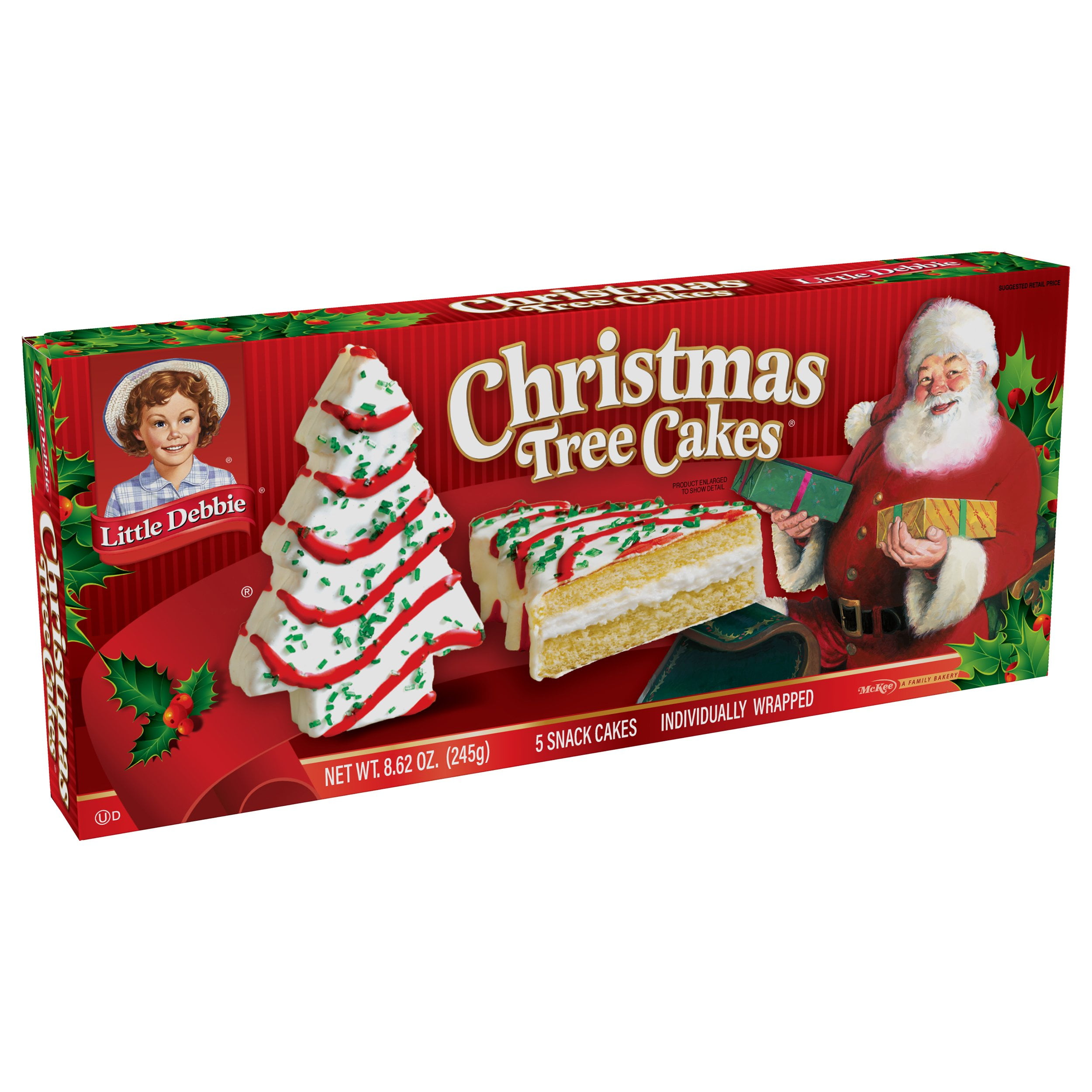 Little Debbie Vanilla Christmas Tree Cakes 9 Oz Walmart Com Walmart Com