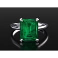 thumbnail image 2 of Emerald Engagement Ring 14K Yellow Gold Cocktail Anniversary Gift For Beloved, 2 of 9