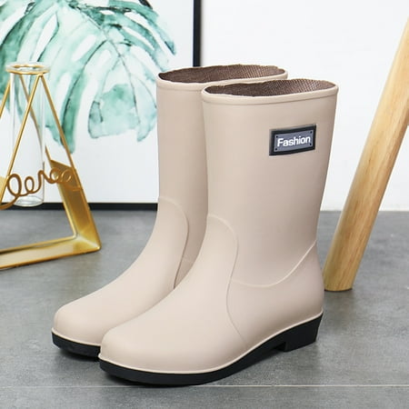 

Christmas Women Short Rain Boots For Womens Ankle Waterproof Rainboot Slip On Garden Boot Rubber Shoes