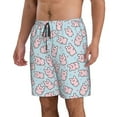 thumbnail image 2 of Kdxio Cute Rabbit Pattern Mens Casual Shorts - Drawstring Summer Beach Sports Shorts for Men, 2 of 9
