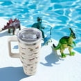 thumbnail image 3 of Dinosaur Mug 40 oz Tumbler with Handle and Straw Lid Leak Proof - 40 Ounce Tumbler for Jurassic Dino World Park Dinosaur Birthday Decorations Party Supplies Stainless Steel Cup, 3 of 4