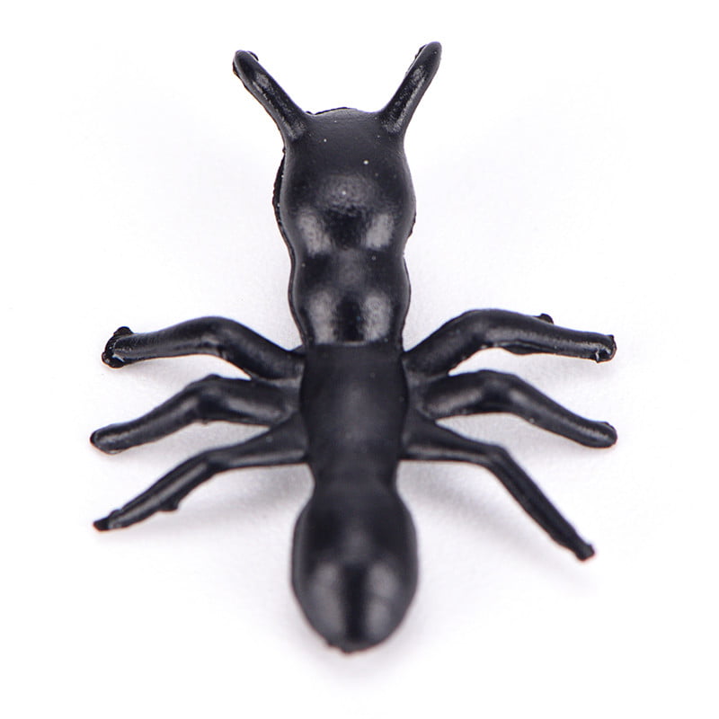 50Pcs/Lot Halloween Plastic Black Ants Joking Toys Decoration Realistic Funny JB 