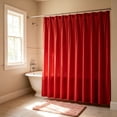 thumbnail image 1 of HCBY Solid Color Shower Curtain, Waterproof Mildew Resistant Fabric with PE Coating, Anti-bacterial Quick Drying, Multi-color Minimalist Design for Bathroom Partition and Daily Bathroom Use, 1 of 6