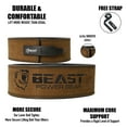 thumbnail image 3 of Beast Power Gear Weight Lifting Belt with Free Strap - 4 Inches Wide 10MM 13MM Lever Belt Weightlifting with Lever Buckle, 3 of 5