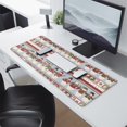 thumbnail image 2 of Long Mouse Pads for Desk,Red and Green Christmas Snowman Pattern Desk Mats on Top Of Desks, Desk Mouse Pad Extra Large with 3mm Non-Slip Base and Stitched Edge for Gaming,Office,Work,Home 31.5x11.8in, 2 of 5