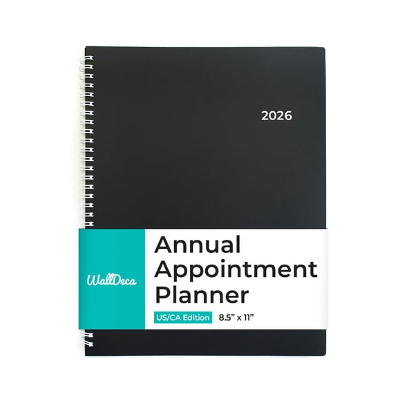 WallDeca 2026 Appointment Weekly Planner -  Jan - Dec 2026, 8.5 x 11"