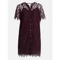 thumbnail image 5 of Time and Tru Women's Mini Lace Shirtdress, Sizes XS-XXXL, 5 of 5