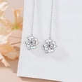thumbnail image 3 of 925 Sterling Silver Moonstone Long Chain Earrings Hummingbird/Cat/Clover with June Birthstone Threader Earrings for Women, 3 of 10