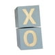 thumbnail image 1 of Set de 2 pcs Bloques de Letras X O Divertidos Bloques de Construcción Artesanales Gris, 1 of 7