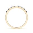 thumbnail image 2 of ANGARA Natural Blue Sapphire and Diamond Semi Eternity Wedding Ring in 14K Yellow Gold for Women (Size-1.5mm) | September Birthstone, Anniversary, Jewelry Gift for Women | Natural Blue Sapphire Ring, 2 of 10