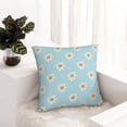 thumbnail image 6 of Pofeuu Daisies Flowers Print Double-sided plush pillowcase Square Throw Pillow Covers Pillows Cover for Living Room Bedroom Sofa Couch Cushion Cover（No pillow core）-12"x12", 6 of 7