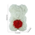 thumbnail image 2 of Day Rose Bear Ornament with Heart - Decorative Resin Sculpture for Home, Office, Desk, Window Sill, Gift, 2 of 4