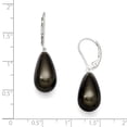 thumbnail image 2 of Majestik Teardrop Black Pearl Earrings, 2 of 2