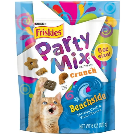 Purina Friskies Party Mix Crunch Beachside Cat Treats 6 oz. Pouch