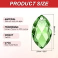 thumbnail image 2 of Uxcell K9 Crystal Pendants Oval Beads, 6 Pack 38mm Chandelier Prisms Parts Hanging Beads DIY Lamp for Arts Crafts Decoration, Green, 2 of 6