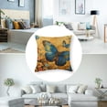 thumbnail image 5 of Ullo0ord Beautiful Butterfly Pack of 2 Decorative Butterfly Throw Pillow Covers Cozy Modern Concise Soft Square Cushion Shams Cushion Covers for Bedroom Sofa Car  20x20in, 5 of 7