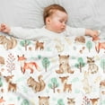 thumbnail image 3 of Woodland Animal Throw Blanket for Boys, Soft Cozy Jungle Animals Adventure Fuzzy Flannel Blanket Gift for Kids, Plaid Forest Animal Fleece Blanket for Toddler Girls Sofa Couch Nursery 40x50 Inch, 3 of 8