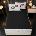 thumbnail image 4 of Erosebridal 8 Ball Zipper Full Size Comforter Sets 4-Piece, Red Leopard Front, Black Reversible, 4 of 7