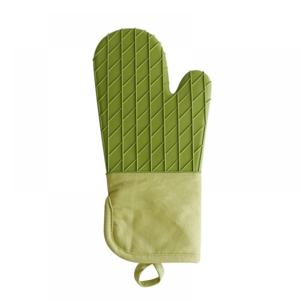 Long Silicone Oven Mitts, Durable Heat Resistant Oven Gloves with