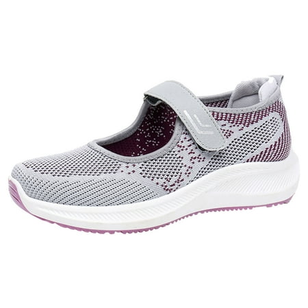 

Casual Shoes for Women Slip on Wide Width Casual Shoes for Women Wide Width Fashion Spring Summer Women Casual Shoes Flat Soft Sole Non Slip Solid Color Hook Loop Mesh Breathable And Simple Style