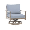 thumbnail image 6 of HAPPATIO Outdoor Aluminum Swivel Sofa x1, Rope Design Backrest, with Comfortable Cushions, All Weather Furniture, for Yard, Deck, Porch, 6 of 7