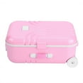 thumbnail image 1 of Linda Maleta Con Ruedas De Plástico, Mini Caja De Equipaje Para Niños, Juguete Infantil Plateado Rosa, 1 of 7