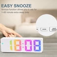 thumbnail image 6 of Digital Clock, LED Alarm Clock for Bedroom, Electronic Desktop Clock with Temperature DisplayStyle 4, 6 of 6