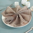 thumbnail image 4 of Balsa Circle 5 Pieces Taupe 20" Premium Polyester Napkins Faux Burlap, 4 of 8