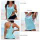 thumbnail image 5 of Traje de baño sin mangas de 2 piezas con bloqueo de color sin espalda Traje de baño de playa para mujer para vacaciones Azul claro M, 5 of 6