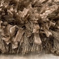 thumbnail image 6 of Allstar Brown / Beige Solid Thick Modern Shaggy Area Rug (4' 11" x 6' 11"), 6 of 7