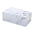 thumbnail image 1 of Rectangular PU Leather Tissue Box Holder, Facial Tissue Case Napkin Dispenser for Home Office Car Automotive Decoration(Gray Marble), 1 of 3