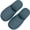 L Cyan, variant on Foldable Unisex Stripe Print Non-Slip Thicken Outdoor Hotel Travel Slippers L Cyan