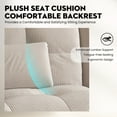 thumbnail image 2 of COMHOMA Convertible Futon Sofa Bed Upholstered Futon Couch Corduroy Sleeper Sofa,Cream White, 2 of 11