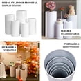 thumbnail image 4 of Efavormart Set of 5 White Metal Cylinder Pillar Prop Stands For Wedding Aisle, Round Plinth Pedestal Display Boxes - 20", 22", 24", 30", 34", 4 of 10