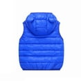 thumbnail image 6 of Kids Puffer Vest Boys Vest Hooded Jacket Sleeveless Windproof Down Jacket Outerwear Vests for Little Girls 4-5 Years, 6 of 7