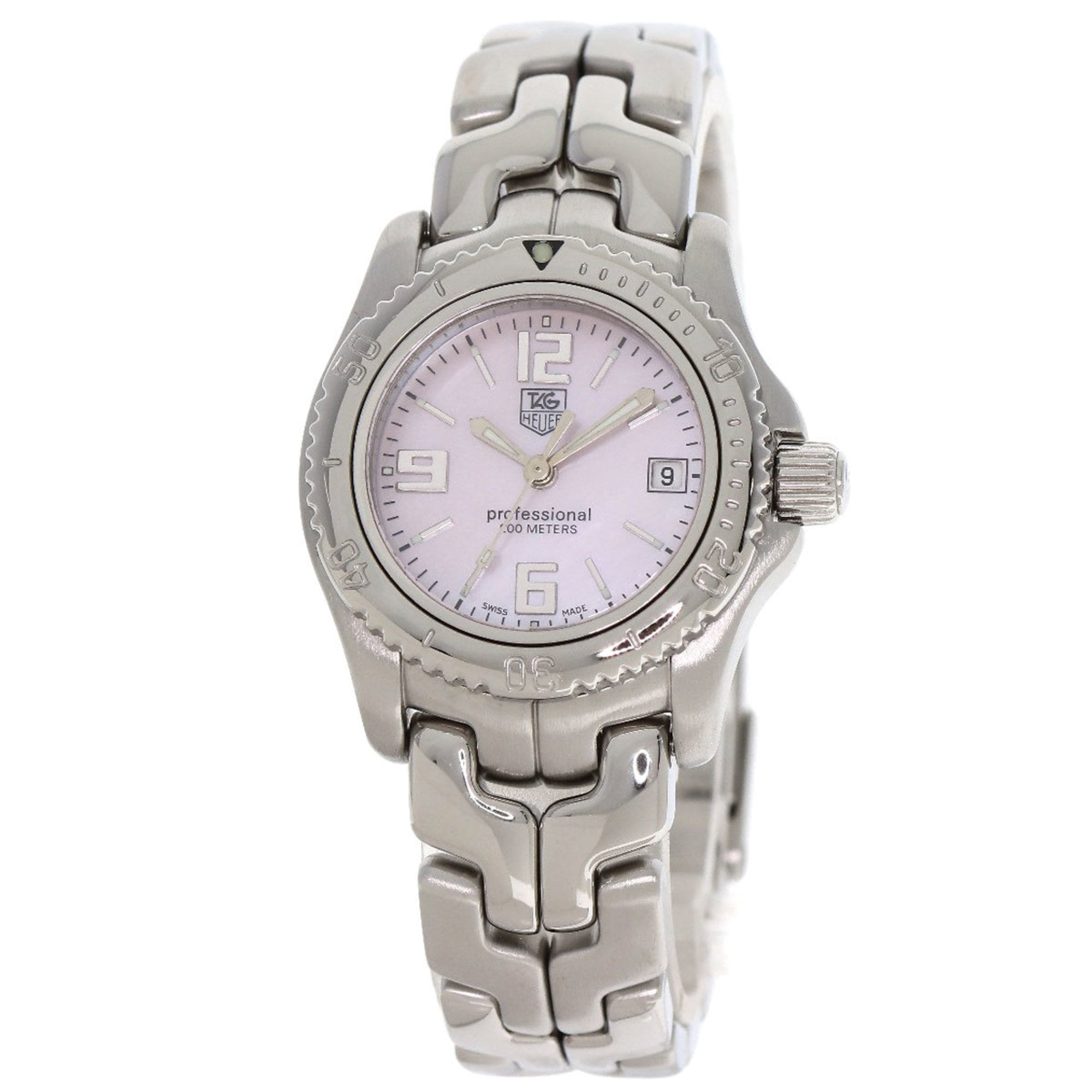 Pre-Owned TAG Heuer WT141F Link Date Watch Stainless Steel SS Ladies HEUER (Good)