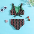 thumbnail image 4 of ASFGIMUJ Toddler Girl Swimsuit Two Piece Summer Cartoon Printed Swimwear Reversible Bikini Set Bathing Suits For Girls,Size 5 Years-6 Years, 4 of 6