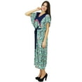 thumbnail image 4 of Bimba Womens Long Polyester Kaftan With Belt Designer Beach Cover Up Caftan Maxi Dress, 4 of 6
