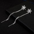 thumbnail image 4 of New Long Crystal Star Tassel Pearl Golden Earrings For Women Personality Fashion S Metal Earrings Wedding Jewelry Birthday Gift, 4 of 6