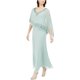 thumbnail image 1 of Jkara Womens Emellished Overlay Shift Dress, Verde, 8, 1 of 1