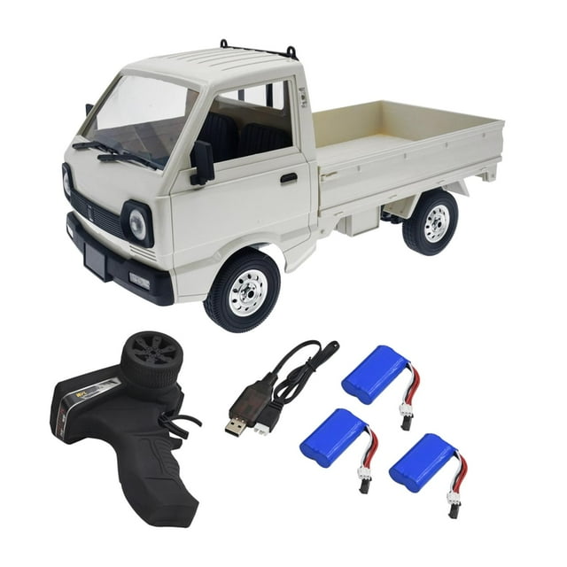 Camión RC 1:10 2WD cepillado escalada coche de control remoto juguete eléctrico niños regalos beis 3bateria