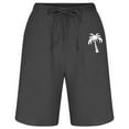thumbnail image 4 of Work Shorts for Men Shorts Resort 3D Printed Shorts Elastic Waist Drawstring Boxer Shorts Dark Gray M, 4 of 6