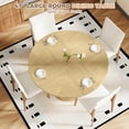 thumbnail image 5 of BaPiPro 47" Large Round Dining Table for 4 Person, Modern Farmhouse Kitchen Table with Hidden Storage for Dining Room, Natural Wood, 5 of 10