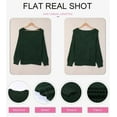 thumbnail image 4 of Womens 2023 Cute Elegant Soft Crewneck Long Sleeve  Cable Knit Pullover Sweaters, 4 of 9
