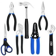 PROSTORMER 198 Pcs Hand Tool Set,DIY Home Repair Kit,Multi-Purpose Car Repair Tool Set,with Hammer,Pliers,Screwdriver Set,Wrench Sockets and Plastic Toolbox Storage Case