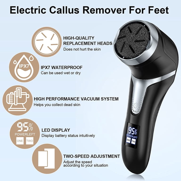 Prociv Electric Foot Callus Remover with Vacuum, 3 Heads photo 3