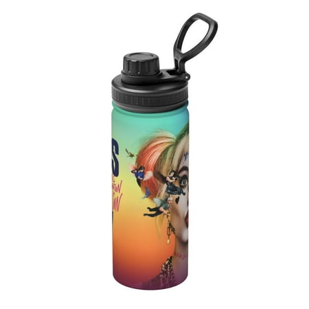 

Birds Harley Quinn of Prey Sports Insulated Water Bottles Kettle Stainless Steel Portable Cup18OZ For Travel Gym School