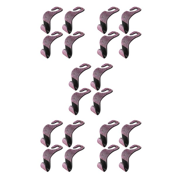 Scienceny Gancho de plástico para reposacabezas de automóvil, 4 Uds., reutilizable, desmontable, giratorio de 360 grados, soporte colgante de Rosado 5piezas Scienceny CBP254224