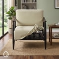 thumbnail image 2 of Sillón Individual Moderno, Color Beige + Madera Oscura, Resortes de Nueva Tecnología, Homemake Furniture, 2 of 6